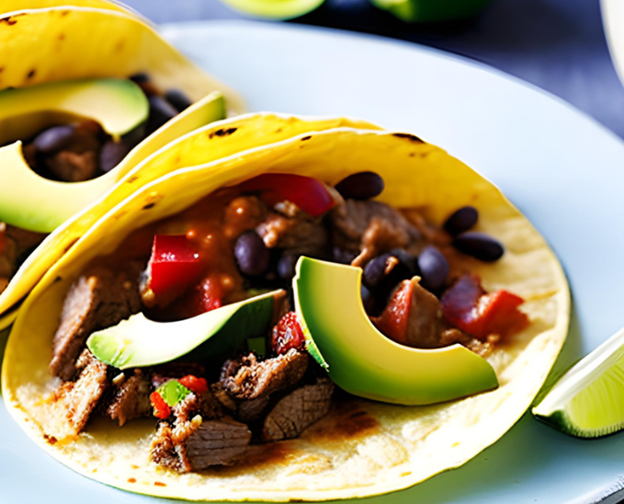 Beef and Black Bean Tacos