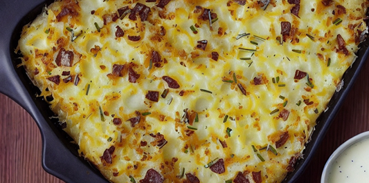 Oven-Baked Cheese and Potato Bake with Chives