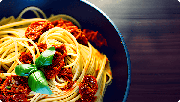 Dried Basil Tomato Pasta